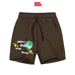 WAS HERE BROWN SHORT PANTS