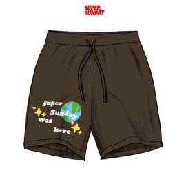 WAS HERE BROWN SHORT PANTS