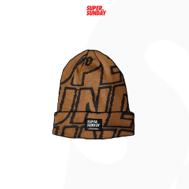 SCALE KNITTED BEANIE BROWN