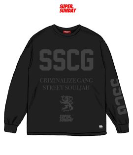 LONGSLEEVE SSCG CRIME BLACK ON BLACK