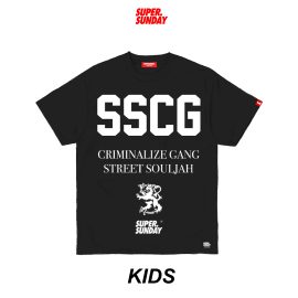 KIDS SSCG CRIME WHITE ON BLACK