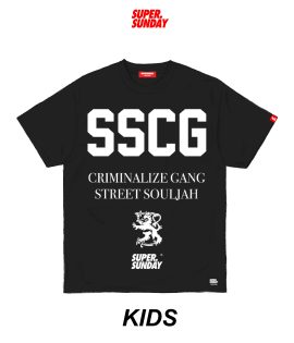 KIDS SSCG CRIME WHITE ON BLACK