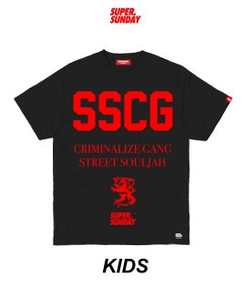 KIDS SSCG CRIME RED ON BLACK