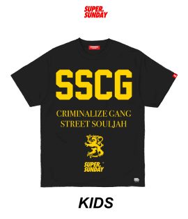 KIDS SSCG CRIME YELLOW ON BLACK