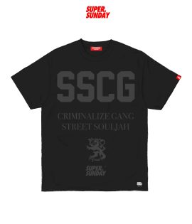 SSCG CRIME BLACK ON BLACK TSHIRT