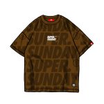 SCALE BOXY DARK BROWN TEE