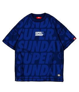 SCALE BOXY DARK BLUE TEE