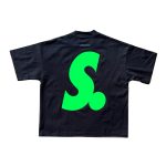 BOXY FLOGO GREEN FLUORECENT ON BLACK