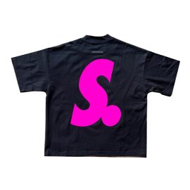 BOXY FLOGO PINK ON BLACK