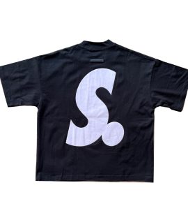 BOXY FLOGO WHITE ON BLACK