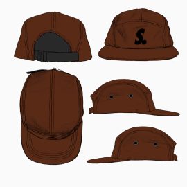 EMBOSS SOGO CAMP CAP DARK BROWN