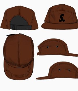 EMBOSS SOGO CAMP CAP DARK BROWN