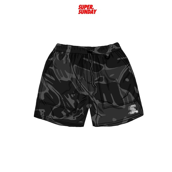 CAMO SHORT PANTS BLACK CAMO SHORT PANTS BLACK