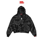 SUPERSUNDAY CAMO HOODIE PULLOVER BLACK 26