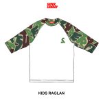 SUPERSUNDAY KIDS CAMO RAGLAN GREEN 26