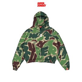 SUPERSUNDAY CAMO HOODIE PULLOVER GREEN 26