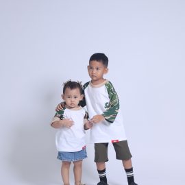 SUPERSUNDAY KIDS CAMO RAGLAN GREEN 26